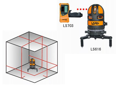 常州萊賽LS616自動安平4十字&鉛垂激光標線儀