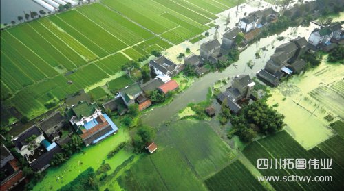 浙江省嘉興市首次動用無人機航拍水災