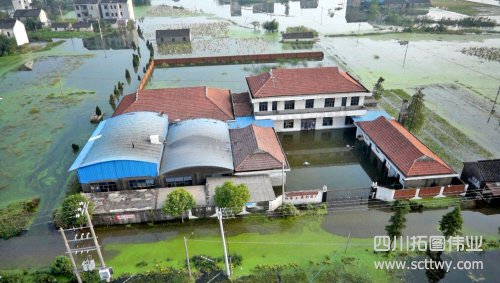浙江省嘉興市首次動用無人機航拍水災
